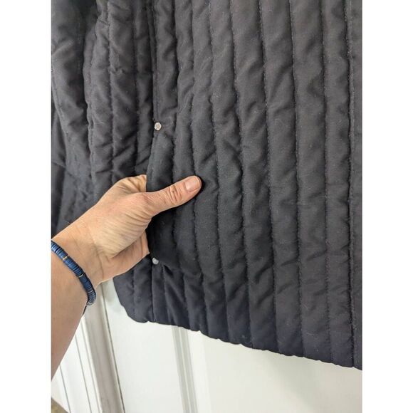 Lauren Ralph Lauren Quilted Jacket women's size Large‎ black faux fur leopard - Picture 4 of 7